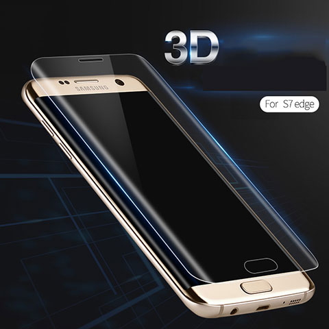 3D Schutzfolie Displayschutzfolie Panzerfolie Skins zum Aufkleben Gehärtetes Glas Glasfolie für Samsung Galaxy S7 Edge G935F Klar