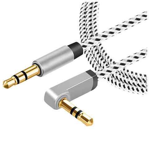 Audio Stereo 3.5mm Klinke Kopfhörer Verlängerung Kabel auf Stecker A08 Grau