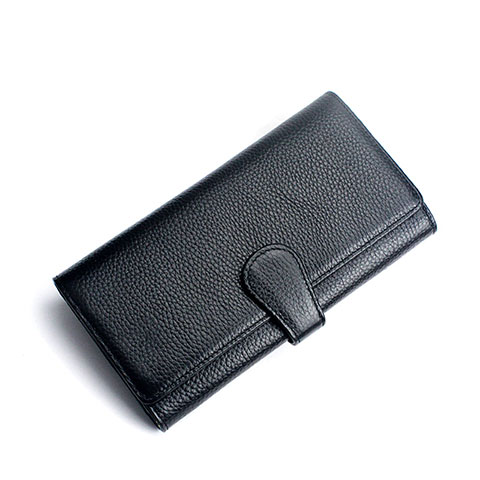 Handtasche Clutch Handbag Schutzhülle Leder Universal K02 Schwarz