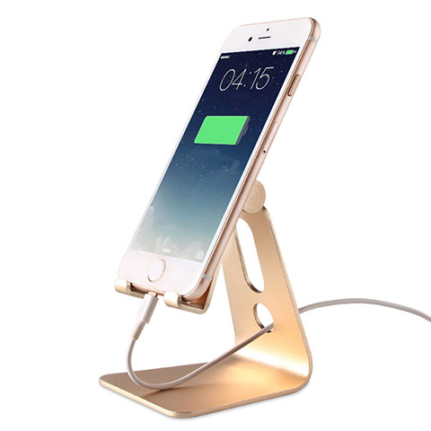 Handy Ständer Smartphone Halter Halterung Stand Universal T08 Gold