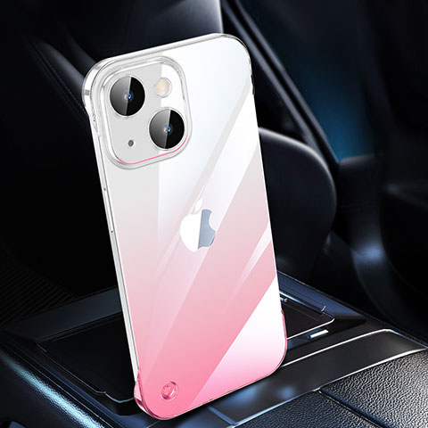 Handyhülle Hülle Crystal Hartschalen Tasche Schutzhülle Farbverlauf QC2 für Apple iPhone 13 Rosa