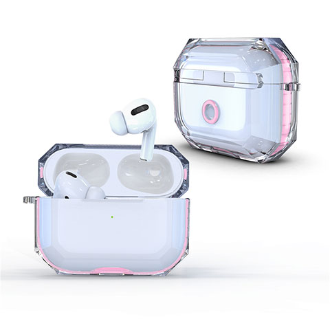 Handyhülle Hülle Crystal Hartschalen Tasche Schutzhülle H01 für Apple AirPods Pro Rosa