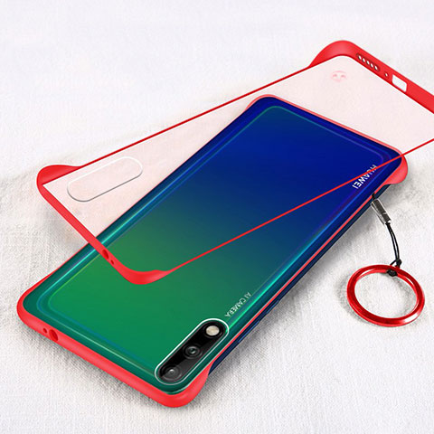 Handyhülle Hülle Crystal Hartschalen Tasche Schutzhülle H01 für Huawei Enjoy 10 Rot