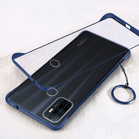 Handyhülle Hülle Crystal Hartschalen Tasche Schutzhülle H01 für Oppo A32 Blau