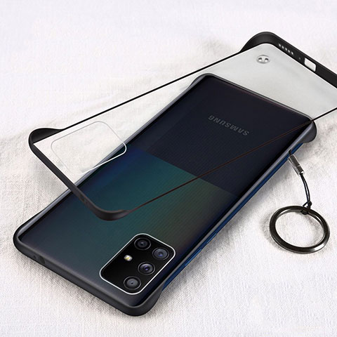 Handyhülle Hülle Crystal Hartschalen Tasche Schutzhülle H01 für Samsung Galaxy A71 5G Schwarz