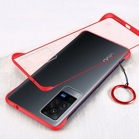 Handyhülle Hülle Crystal Hartschalen Tasche Schutzhülle H01 für Vivo X60 Pro 5G Rot