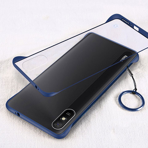 Handyhülle Hülle Crystal Hartschalen Tasche Schutzhülle S01 für Xiaomi Redmi 9A Blau