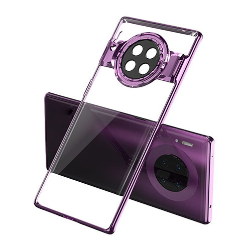 Handyhülle Hülle Crystal Tasche Schutzhülle S02 für Huawei Mate 30 5G Violett
