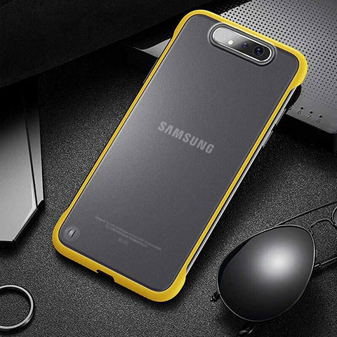Handyhülle Hülle Crystal Tasche Schutzhülle S02 für Samsung Galaxy A80 Gelb