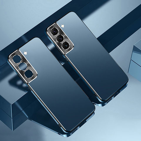 Handyhülle Hülle Hartschalen Kunststoff Schutzhülle Tasche Matt AT1 für Samsung Galaxy S24 Plus 5G Blau