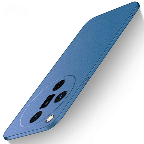 Handyhülle Hülle Hartschalen Kunststoff Schutzhülle Tasche Matt für Oppo Find X7 Ultra 5G Blau