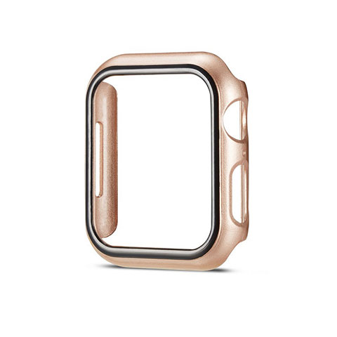 Handyhülle Hülle Hartschalen Kunststoff Schutzhülle Tasche Matt M01 für Apple iWatch 5 40mm Gold