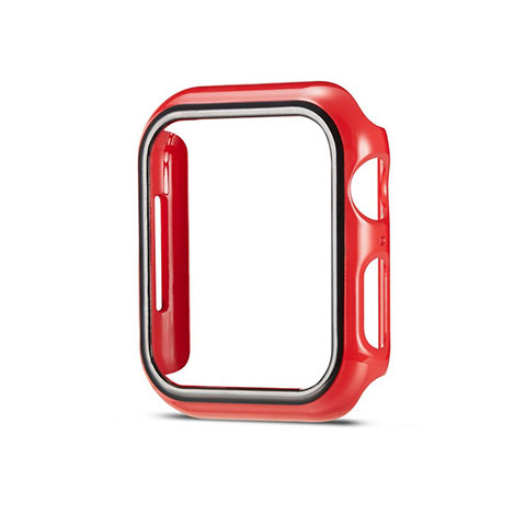 Handyhülle Hülle Hartschalen Kunststoff Schutzhülle Tasche Matt M01 für Apple iWatch 5 40mm Rot