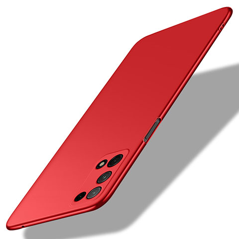 Handyhülle Hülle Hartschalen Kunststoff Schutzhülle Tasche Matt M01 für Oppo K7x 5G Rot