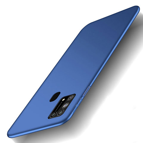 Handyhülle Hülle Hartschalen Kunststoff Schutzhülle Tasche Matt M01 für Samsung Galaxy M21s Blau