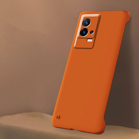 Handyhülle Hülle Hartschalen Kunststoff Schutzhülle Tasche Matt M01 für Vivo iQOO 8 Pro 5G Orange