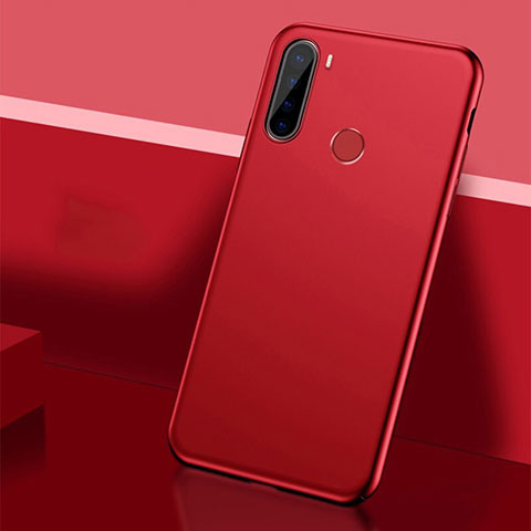 Handyhülle Hülle Hartschalen Kunststoff Schutzhülle Tasche Matt P01 für Xiaomi Redmi Note 8 (2021) Rot