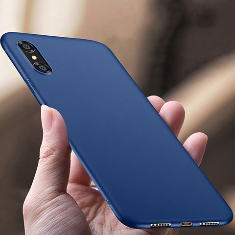 Handyhülle Hülle Kunststoff Schutzhülle Matt für Apple iPhone Xs Max Blau