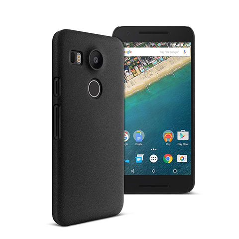 Handyhülle Hülle Kunststoff Schutzhülle Matt für Google Nexus 5X Schwarz