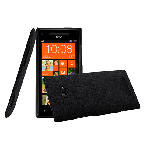 Handyhülle Hülle Kunststoff Schutzhülle Matt für HTC 8X Windows Phone Schwarz