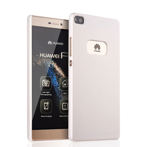 Handyhülle Hülle Kunststoff Schutzhülle Matt für Huawei P8 Weiß