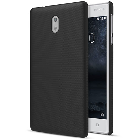 Handyhülle Hülle Kunststoff Schutzhülle Matt für Nokia 3 Schwarz