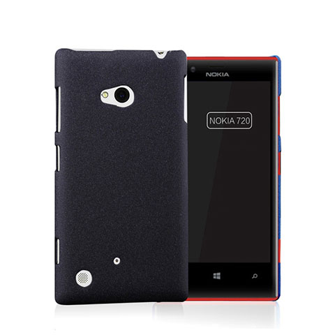 Handyhülle Hülle Kunststoff Schutzhülle Matt für Nokia Lumia 720 Schwarz