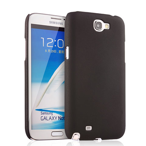 Handyhülle Hülle Kunststoff Schutzhülle Matt für Samsung Galaxy Note 2 N7100 N7105 Schwarz