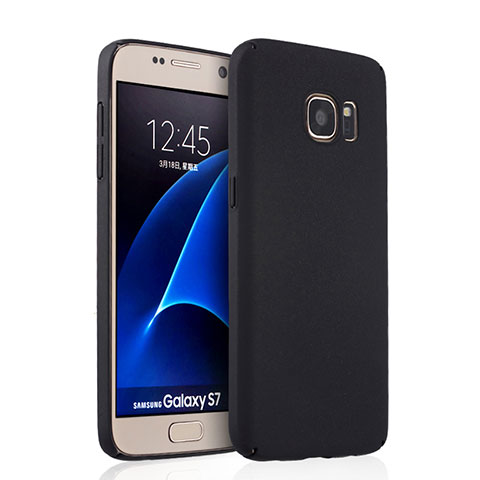 Handyhülle Hülle Kunststoff Schutzhülle Matt für Samsung Galaxy S7 G930F G930FD Schwarz