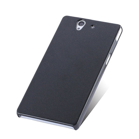 Handyhülle Hülle Kunststoff Schutzhülle Matt für Sony Xperia Z L36h Schwarz