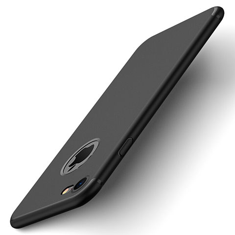 Handyhülle Hülle Kunststoff Schutzhülle Matt Loch für Apple iPhone SE (2020) Schwarz