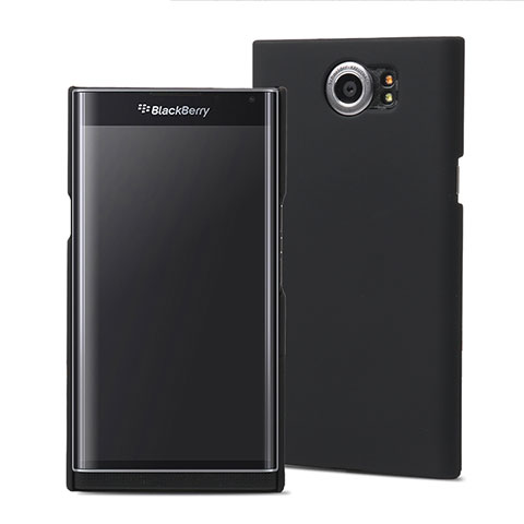 Handyhülle Hülle Kunststoff Schutzhülle Matt M01 für Blackberry Priv Schwarz
