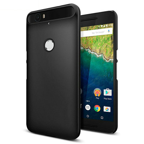 Handyhülle Hülle Kunststoff Schutzhülle Matt M01 für Google Nexus 6P Schwarz