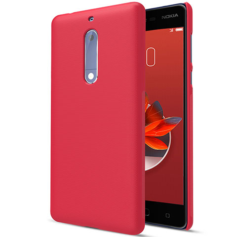 Handyhülle Hülle Kunststoff Schutzhülle Matt M01 für Nokia 5 Rot