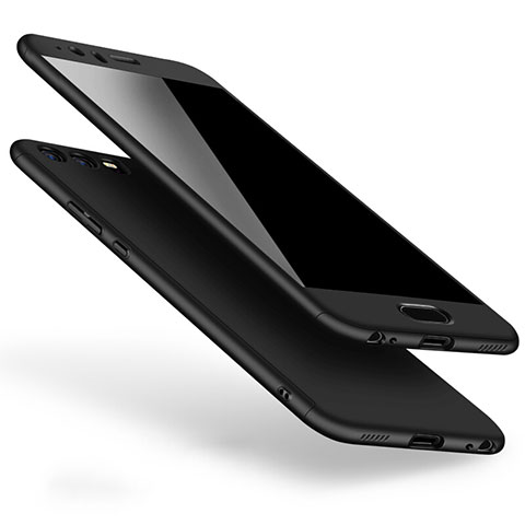 Handyhülle Hülle Kunststoff Schutzhülle Matt M02 für Huawei P10 Plus Schwarz