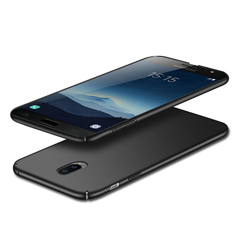 Handyhülle Hülle Kunststoff Schutzhülle Matt M02 für Samsung Galaxy J7 Plus Schwarz