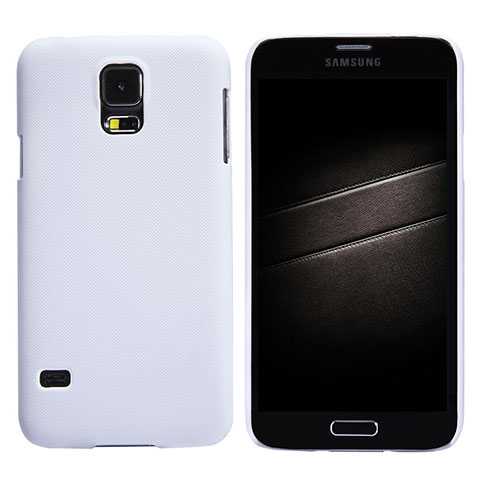 Handyhülle Hülle Kunststoff Schutzhülle Matt M02 für Samsung Galaxy S5 Duos Plus Weiß