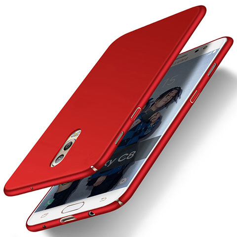 Handyhülle Hülle Kunststoff Schutzhülle Matt M03 für Samsung Galaxy J7 Plus Rot