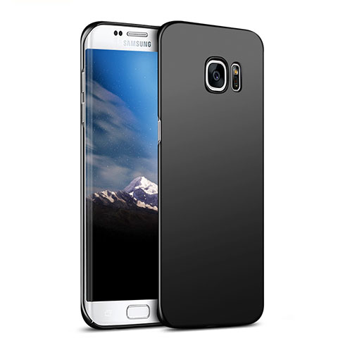 Handyhülle Hülle Kunststoff Schutzhülle Matt M06 für Samsung Galaxy S7 Edge G935F Schwarz