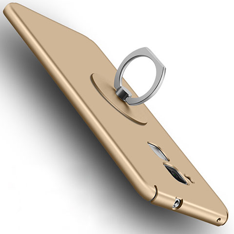 Handyhülle Hülle Kunststoff Schutzhülle Matt mit Fingerring Ständer für Huawei GT3 Gold