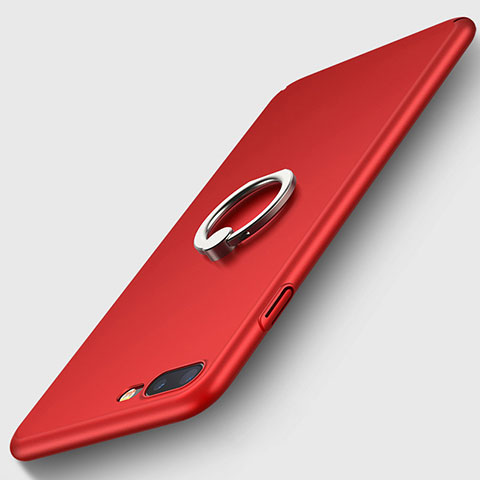 Handyhülle Hülle Kunststoff Schutzhülle Matt mit Fingerring Ständer R02 für Apple iPhone Xs Max Rot