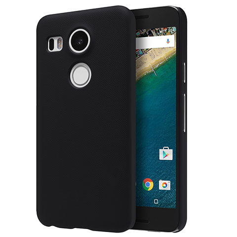 Handyhülle Hülle Kunststoff Schutzhülle Matt P01 für Google Nexus 5X Schwarz