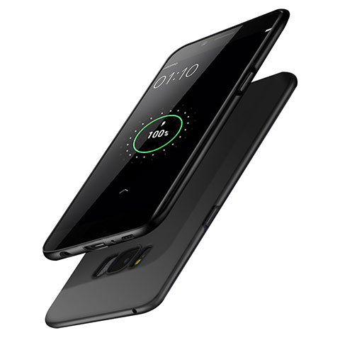 Handyhülle Hülle Kunststoff Schutzhülle Matt P02 für Samsung Galaxy S8 Schwarz