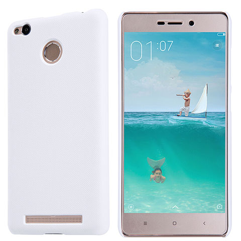 Handyhülle Hülle Kunststoff Schutzhülle Punkte Loch für Xiaomi Redmi 3 Pro Weiß