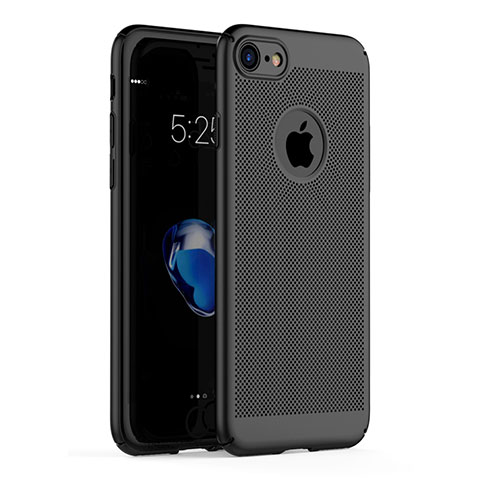 Handyhülle Hülle Kunststoff Schutzhülle Punkte Loch G01 für Apple iPhone 7 Schwarz