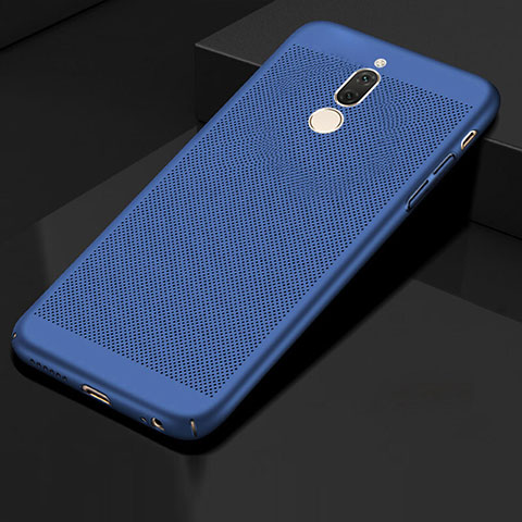 Handyhülle Hülle Kunststoff Schutzhülle Punkte Loch Tasche für Huawei Nova 2i Blau