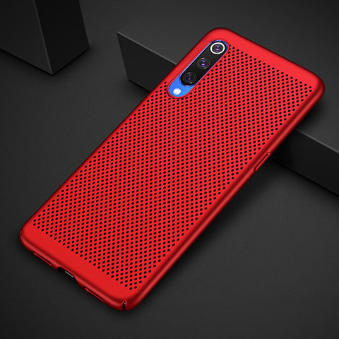 Handyhülle Hülle Kunststoff Schutzhülle Punkte Loch Tasche für Xiaomi Mi 9 Lite Rot