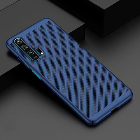 Handyhülle Hülle Kunststoff Schutzhülle Punkte Loch Tasche W01 für Huawei Honor 20 Pro Blau