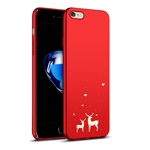 Handyhülle Hülle Kunststoff Schutzhülle Rentier für Apple iPhone 6S Rot