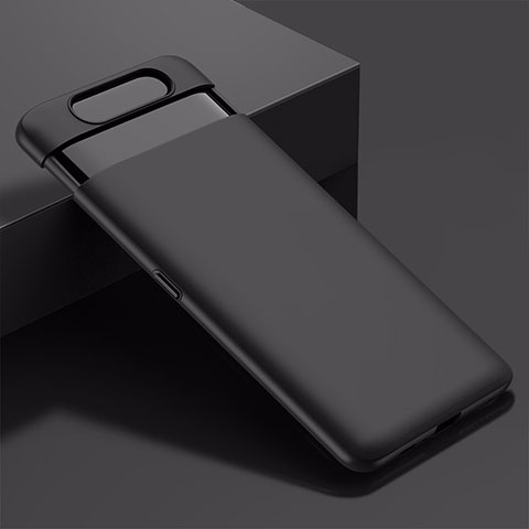 Handyhülle Hülle Kunststoff Schutzhülle Tasche Matt G01 für Samsung Galaxy A80 Schwarz